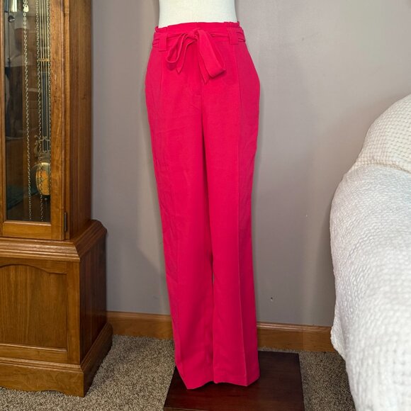 Express Hot Pink High-Rise Ankle Pants – Women's Size 4L - Picture 2 of 9